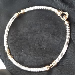 925 sterling silver and gold necklace